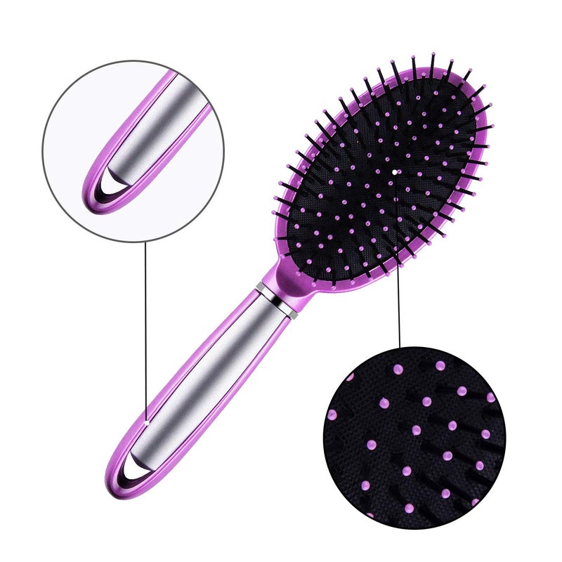 SIQUK 7 Pcs Hair Styling Set for Women and Men: Round Brush, Paddle Brush, Detangling and Wet/Dry Brushes - Image 3